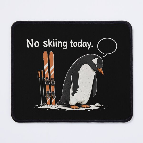 Item preview, No Skiing Today Cute Penguin Vintage Tee designed and sold by D-F-R-K.