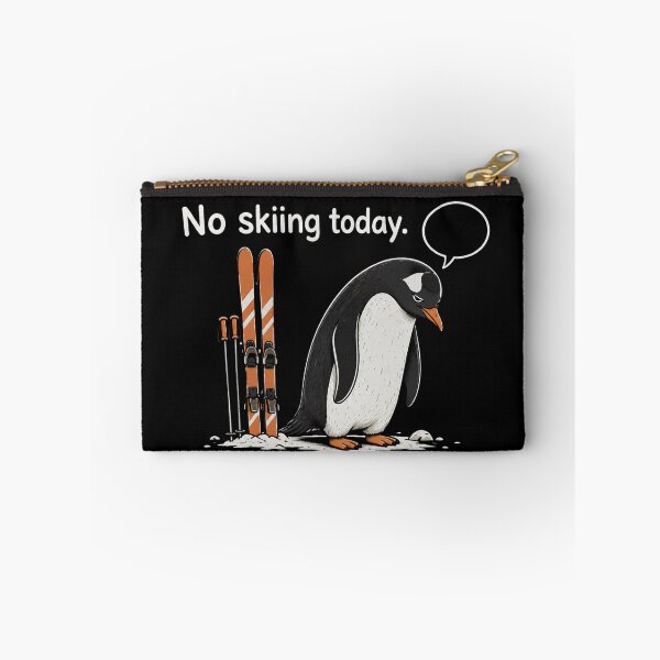 Item preview, No Skiing Today Cute Penguin Vintage Tee designed and sold by D-F-R-K.