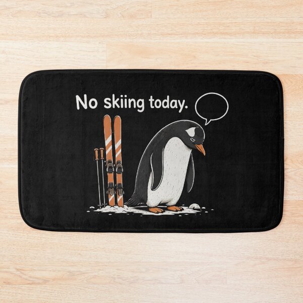 Item preview, No Skiing Today Cute Penguin Vintage Tee designed and sold by D-F-R-K.
