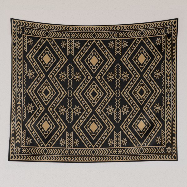 Item preview, Intricate Black Gold Geometric Surface Pattern designed and sold by arteresting-art.