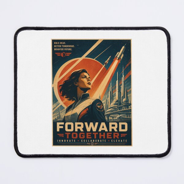 Item preview, Forward Together – Retro Futurism Space Propaganda designed and sold by Fleetwood1994.