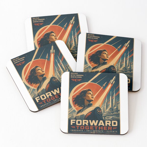 Item preview, Forward Together – Retro Futurism Space Propaganda designed and sold by Fleetwood1994.