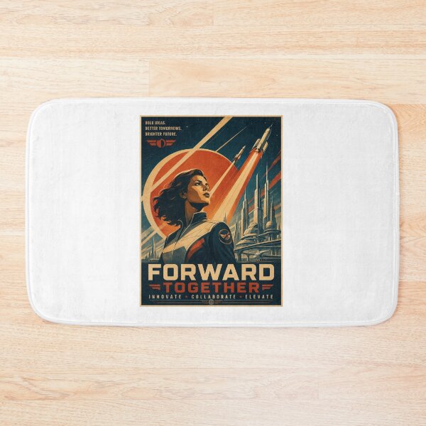 Item preview, Forward Together – Retro Futurism Space Propaganda designed and sold by Fleetwood1994.