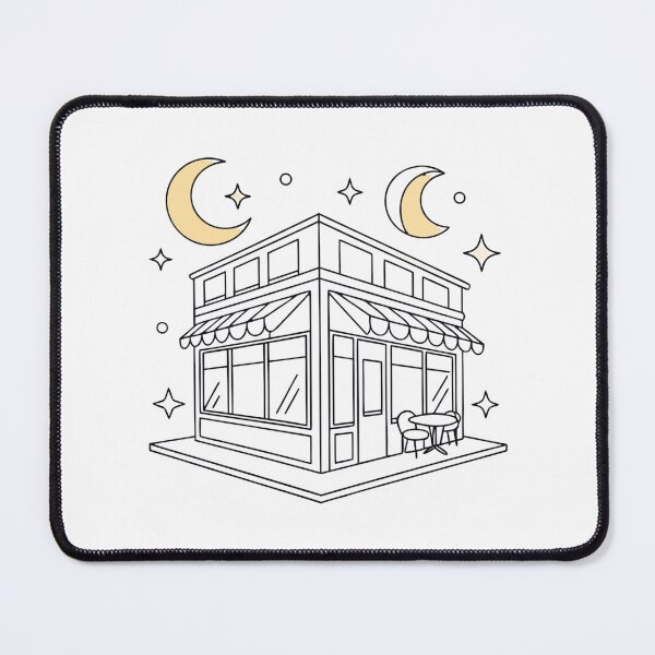 Item preview, dreamy moon cafe with celestial decorations and warm lights designed and sold by Senglaopattern.