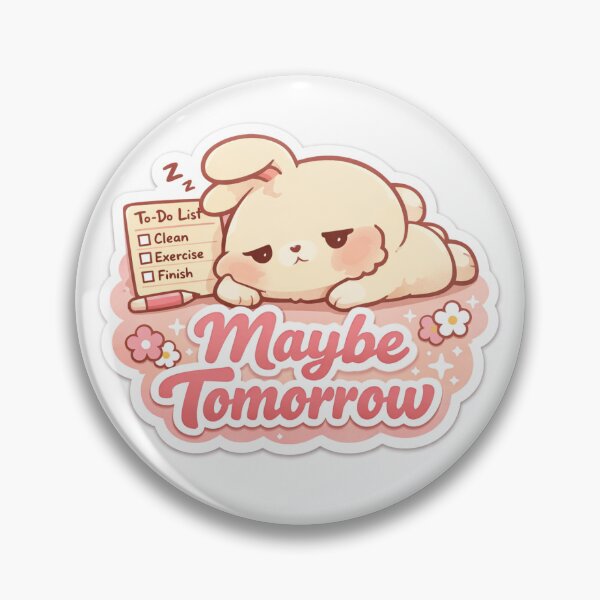 Item preview, Sleepy Bunny Sticker Kawaii Procrastination Meme Aesthetic for Students & Introverts designed and sold by CutePrintCorner.