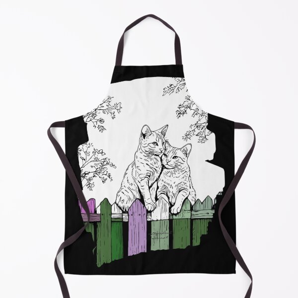 Item preview, Feline Duo on a Garden Fence designed and sold by mythographiaart.
