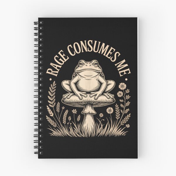 Item preview, Rage Consumes Me Cottagecore Frog On Mushroom Angry Toad Vintage Aesthetic designed and sold by WumbleDoor.