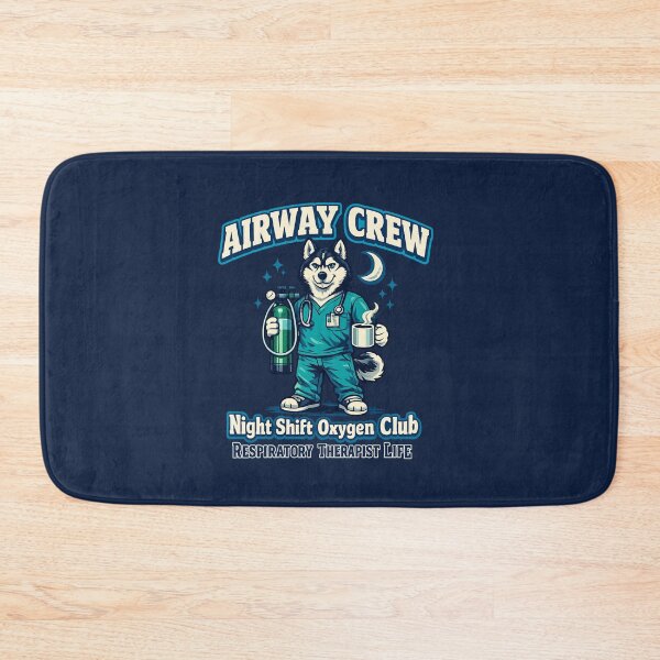 Item preview, Funny Husky Respiratory Therapist Shirt Airway Crew Night Shift Oxygen Club RT Gift Cosmic Healthcare Mascot Tee designed and sold by ClinicalHubs.