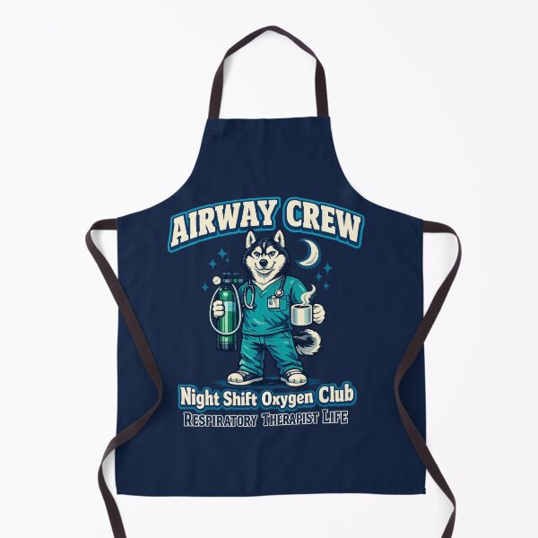 Item preview, Funny Husky Respiratory Therapist Shirt Airway Crew Night Shift Oxygen Club RT Gift Cosmic Healthcare Mascot Tee designed and sold by ClinicalHubs.