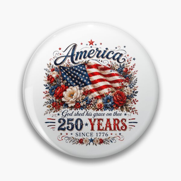 Item preview, America 250 Years Since 1776 T-Shirt  Patriotic Floral Flag designed and sold by schoolofbullies.