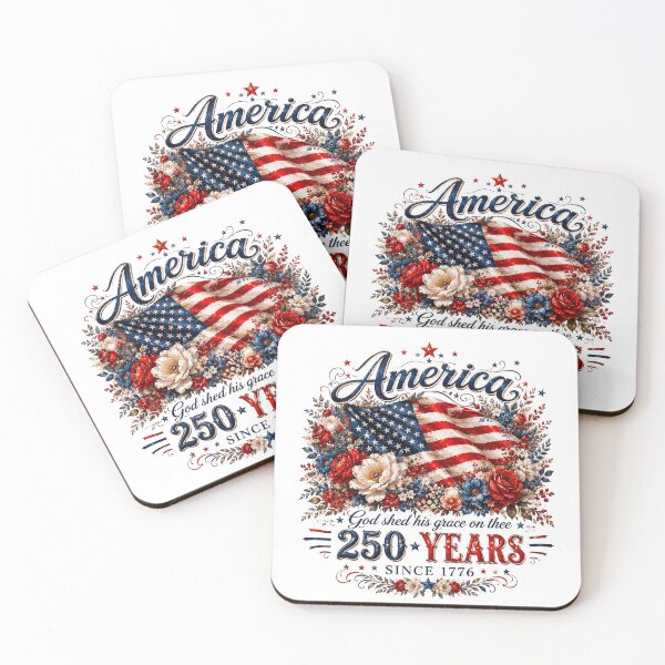 Item preview, America 250 Years Since 1776 T-Shirt  Patriotic Floral Flag designed and sold by schoolofbullies.