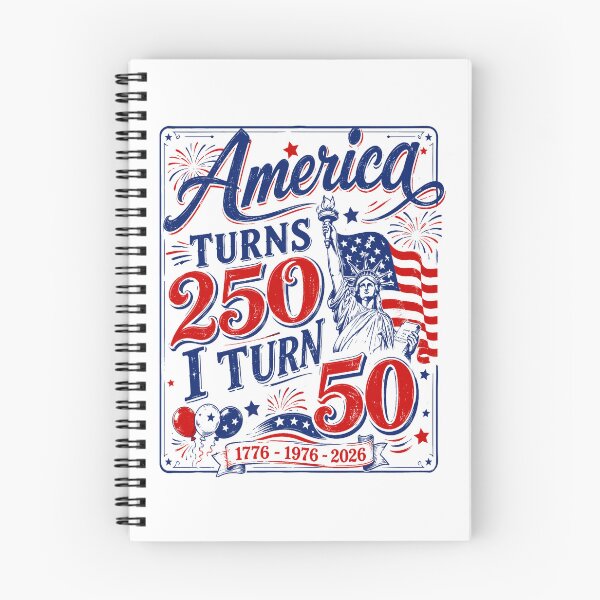 Item preview, Vintage 50th Birthday America Turns 250 I Turn 50 Patriotic designed and sold by schoolofbullies.