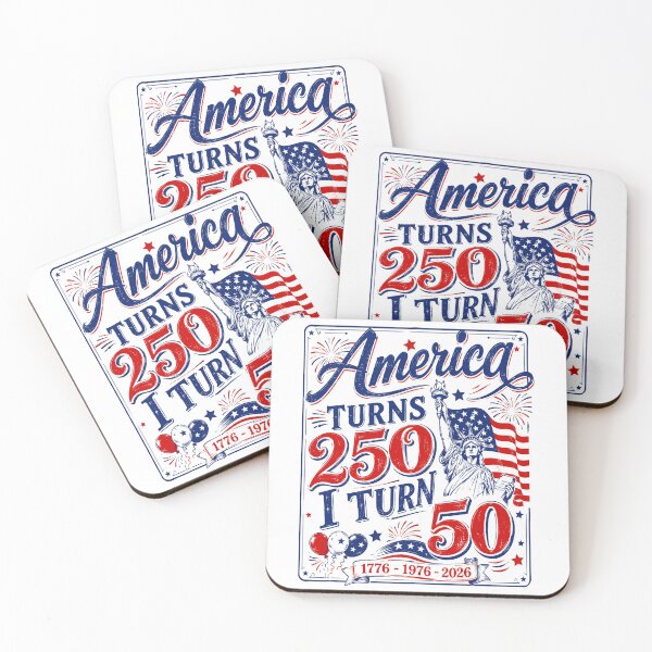 Item preview, Vintage 50th Birthday America Turns 250 I Turn 50 Patriotic designed and sold by schoolofbullies.