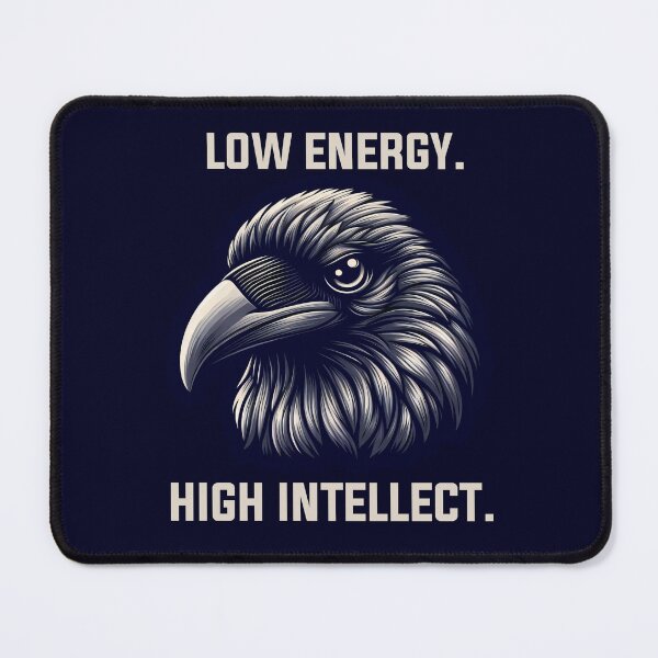 Item preview, Low Energy High Intellect Raven | Dark Humor Crow Graphic Design designed and sold by socozora.