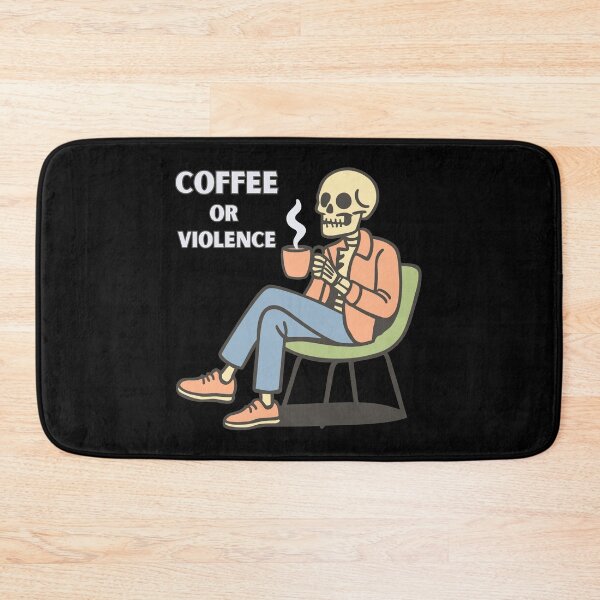 Item preview, coffee or violence simple classic design designed and sold by OldSkullDesigns.