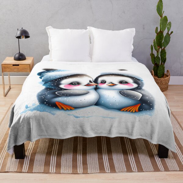 Item preview, Cute Baby Penguin Couple Winter Kawaii Cartoon designed and sold by socozora.