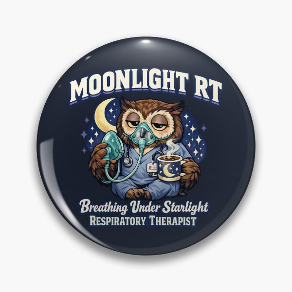 Artikelvorschau, Moonlight RT Owl Atemtherapeut Nachtschicht Niedliches Retro-T-Shirt für das Gesundheitswesen entworfen und verkauft von ClinicalHubs.