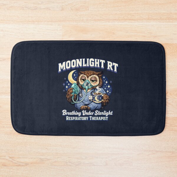 Item preview, Moonlight RT Owl Respiratory Therapist Night Shift Cute Retro Healthcare T-Shirt designed and sold by ClinicalHubs.