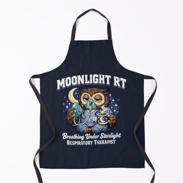 Item preview, Moonlight RT Owl Respiratory Therapist Night Shift Cute Retro Healthcare T-Shirt designed and sold by ClinicalHubs.