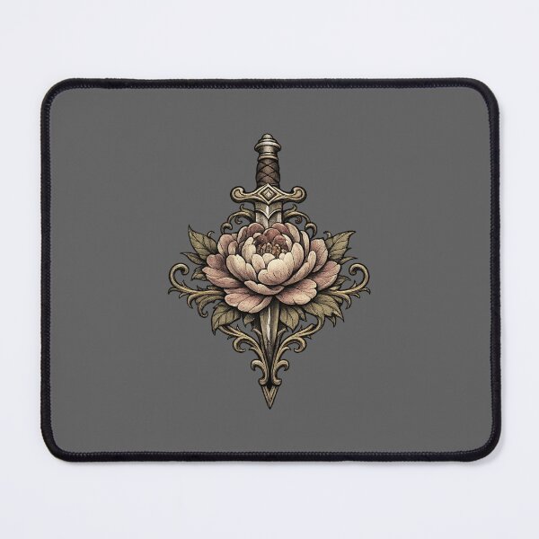 Item preview, Peony Dagger Crest — Floral Relic designed and sold by DreamMachine69.