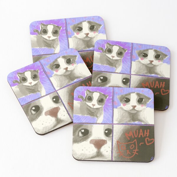 Item preview, Kissing Cute Cat Meme designed and sold by Blank Pepper Art.