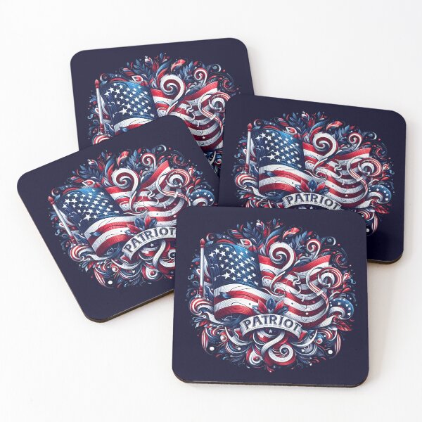 Item preview, Patriot USA Flag Ornamental | Vintage Patriotic Floral Graphic  designed and sold by socozora.