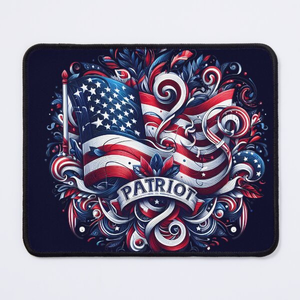 Item preview, Patriot USA Flag Ornamental | Vintage Patriotic Floral Graphic designed and sold by socozora.