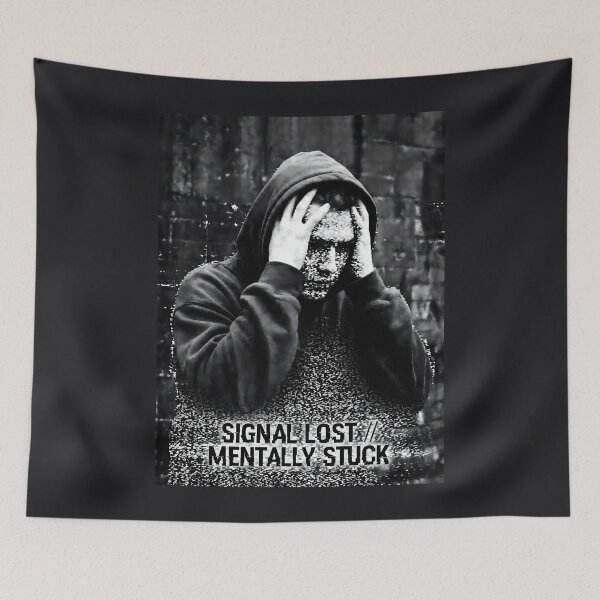 Item preview, Mental Health Signal Lost Glitch Art designed and sold by SplashTastic.