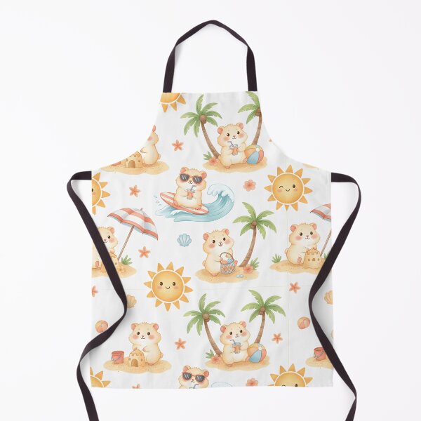 Item preview, Cute Summer Hamster Seamless Pattern designed and sold by naragon4289.