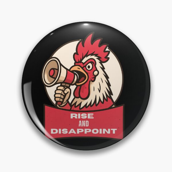 Item preview, Rise and Disappoint Funny Rooster Megaphone Anti Morning designed and sold by KreativKulture.