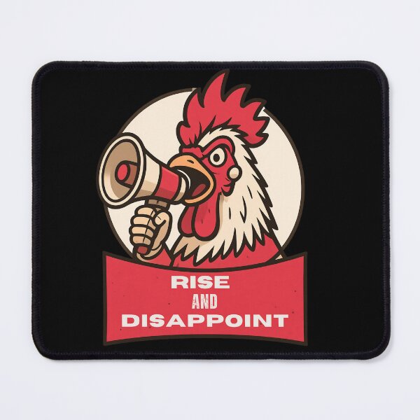 Item preview, Rise and Disappoint Funny Rooster Megaphone Anti Morning designed and sold by KreativKulture.