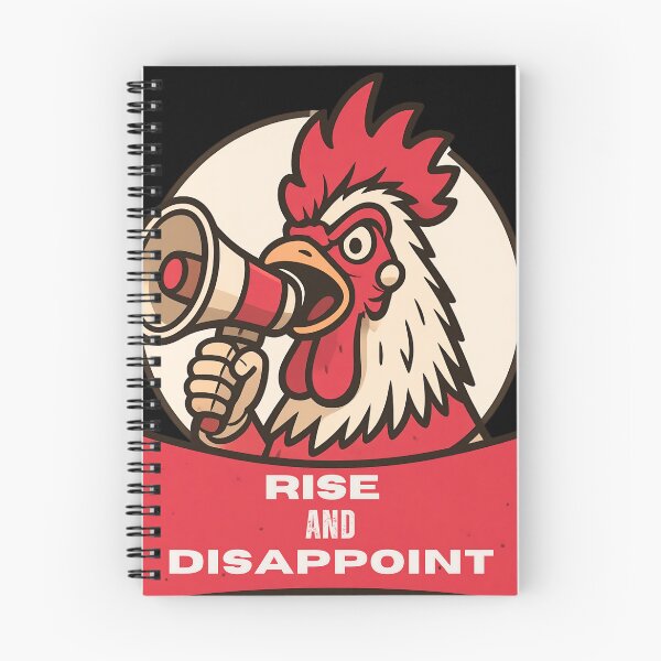 Item preview, Rise and Disappoint Funny Rooster Megaphone Anti Morning designed and sold by KreativKulture.