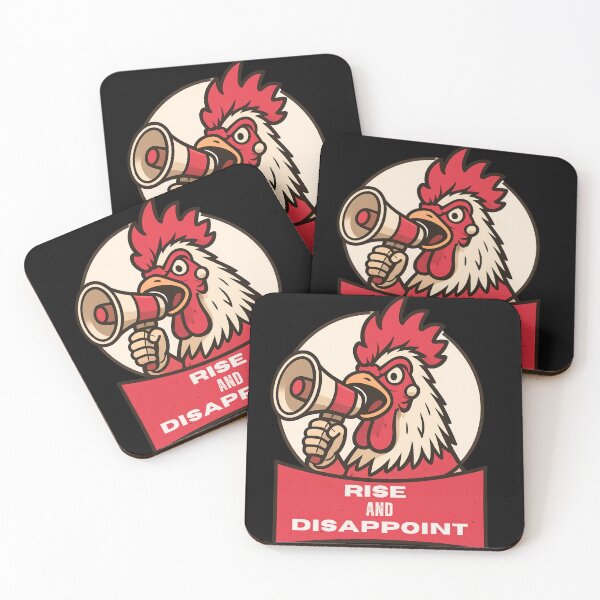 Item preview, Rise and Disappoint Funny Rooster Megaphone Anti Morning designed and sold by KreativKulture.