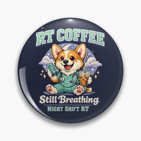 Item preview, Cute Corgi Respiratory Therapist Shirt RT Coffee Night Shift RT Mascot Retro Medical Dog Tee designed and sold by ClinicalHubs.