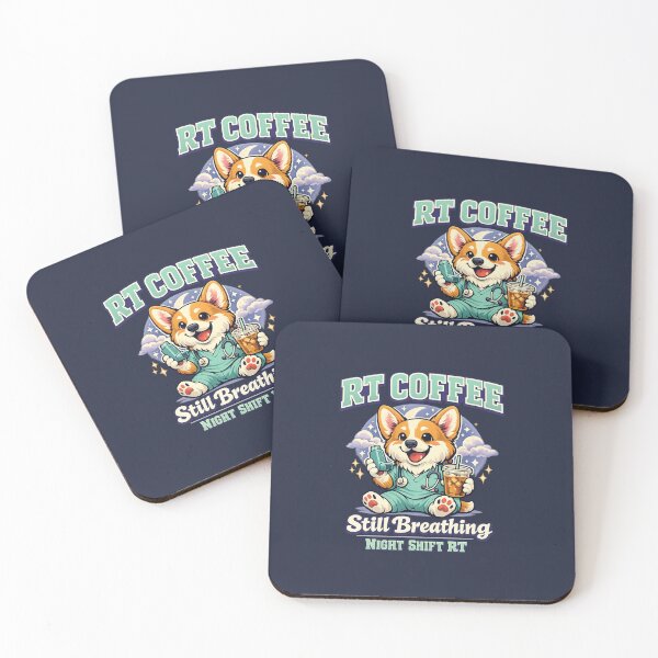 Item preview, Cute Corgi Respiratory Therapist Shirt RT Coffee Night Shift RT Mascot Retro Medical Dog Tee designed and sold by ClinicalHubs.