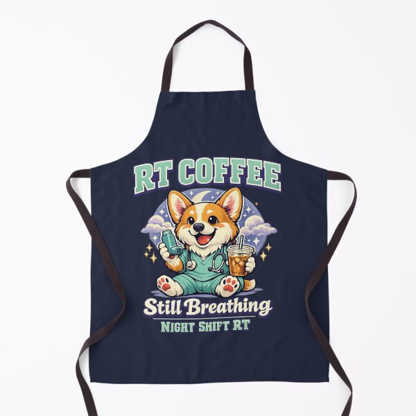 Item preview, Cute Corgi Respiratory Therapist Shirt RT Coffee Night Shift RT Mascot Retro Medical Dog Tee designed and sold by ClinicalHubs.