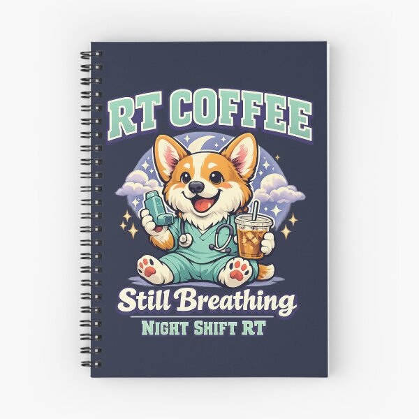 Item preview, Cute Corgi Respiratory Therapist Shirt RT Coffee Night Shift RT Mascot Retro Medical Dog Tee designed and sold by ClinicalHubs.