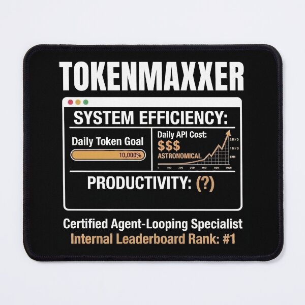 Item preview, Tokenmaxxer Satirical Dashboard: 10,000% Token Goal & Astronomical API Cost - AI & Tech Humor designed and sold by t-maxxer.