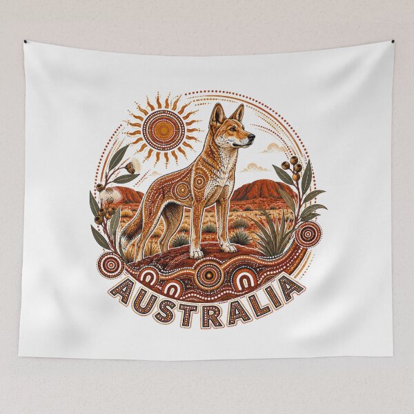 Item preview, Dingo Dreaming: Aboriginal-Inspired Desert Spirit designed and sold by Holiday-Hunter.