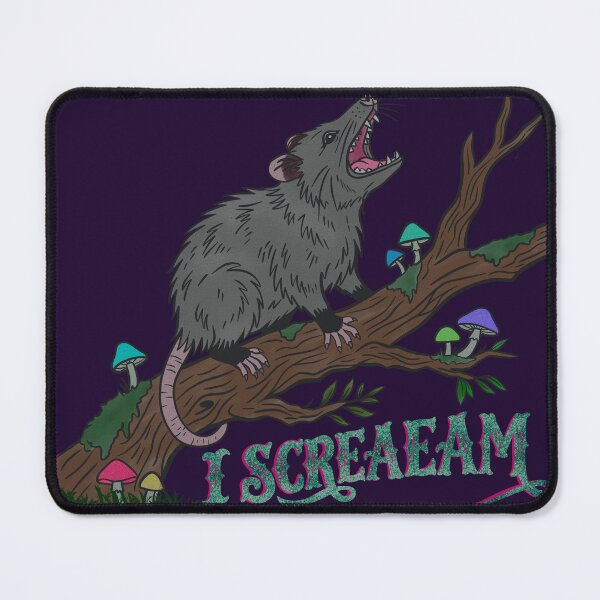 Item preview, Alternate Color of I Screaeam Opossum Cottagecore | Feral Possum Mushroom Forest Witchy | Neurodivergent Gift designed and sold by therealkbyers.