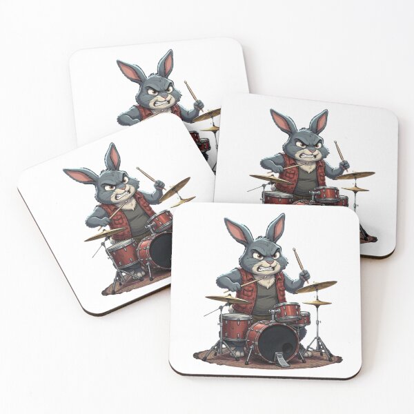 Item preview, Rabbit Playing The Drums  designed and sold by TheEndDesign.