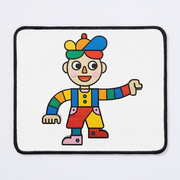 Item preview, A colorful cartoon figure made of interlocking blocks stands against a white background.  designed and sold by ARTSIT-SHOP.