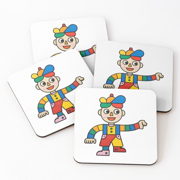 Item preview, A colorful cartoon figure made of interlocking blocks stands against a white background.  designed and sold by ARTSIT-SHOP.
