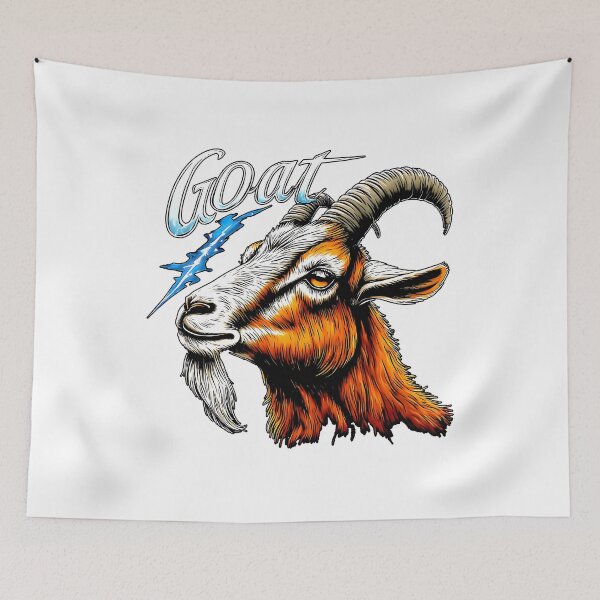 Aperçu de l'œuvre GOAT, le meilleur de tous les temps, Bold Goat Lightning Bold créée et vendue par graphixpolash.