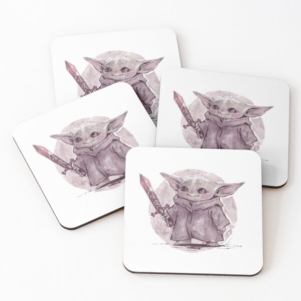 Item preview, BABY YODA WARRIOR PINK MAUVE designed and sold by melyverso.