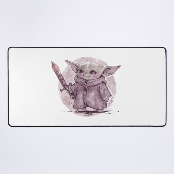 Item preview, BABY YODA WARRIOR PINK MAUVE designed and sold by melyverso.
