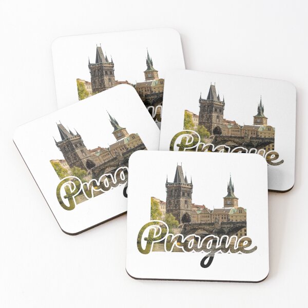 Item preview, Prague Charles Bridge Vintage Aesthetic Photo Typography designed and sold by Sashka-.