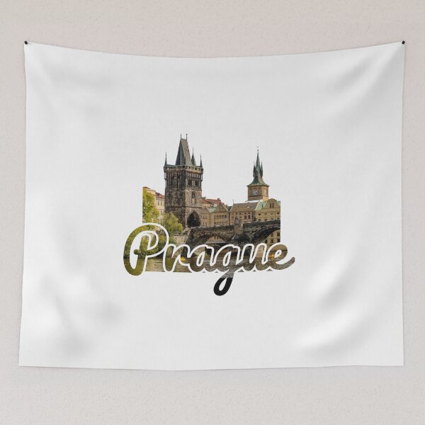 Item preview, Prague Charles Bridge Vintage Aesthetic Photo Typography designed and sold by Sashka-.