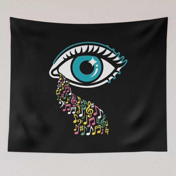 Item preview, Colorful Abstract Music Eye Tear designed and sold by SplashTastic.