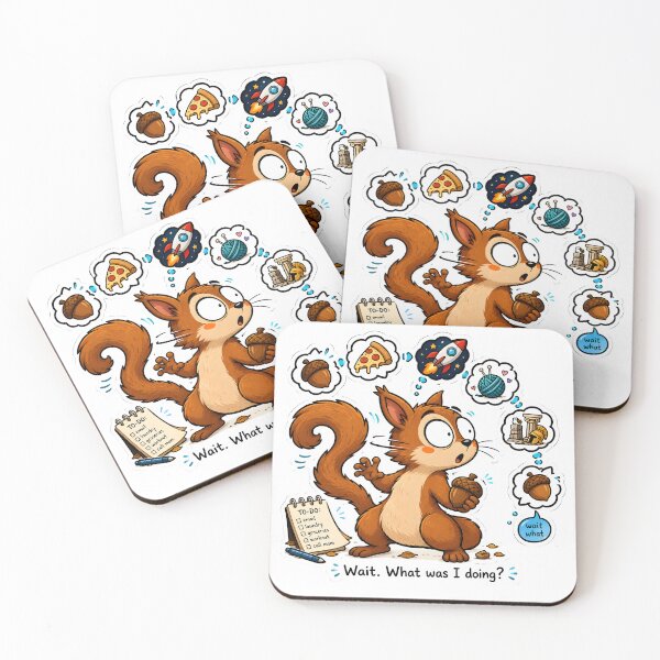 Item preview, Distracted Squirrel Sticker – Funny ADHD Attention Deficit Gift for Neurodivergent Adults designed and sold by Martin's_Design.